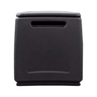 Boîte de rangement de jardin 138x53x57 cm 330 L Gris foncé noir