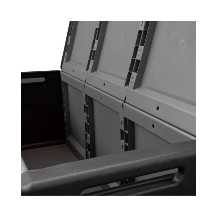 Boîte de rangement de jardin 138x53x57 cm 330 L Gris foncé noir