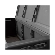 Boîte de rangement de jardin 138x53x57 cm 330 L Gris foncé noir