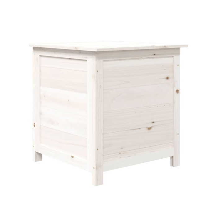 Boîte à coussins d'extérieur Blanc 50x50x56 cm Sapin massif
