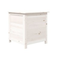 Boîte à coussins d'extérieur Blanc 50x50x56 cm Sapin massif
