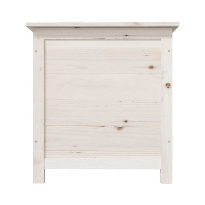 Boîte à coussins d'extérieur Blanc 50x50x56 cm Sapin massif