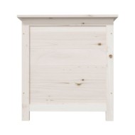 Boîte à coussins d'extérieur Blanc 50x50x56 cm Sapin massif