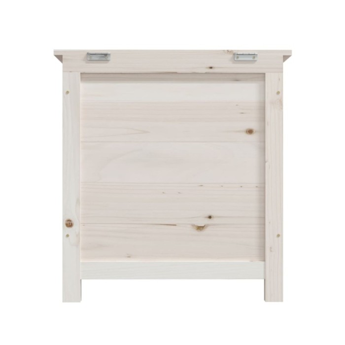 Boîte à coussins d'extérieur Blanc 50x50x56 cm Sapin massif