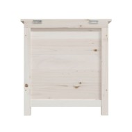 Boîte à coussins d'extérieur Blanc 50x50x56 cm Sapin massif