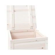 Boîte à coussins d'extérieur Blanc 50x50x56 cm Sapin massif