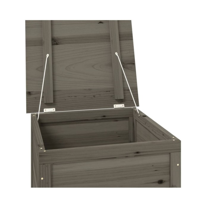 Boîte à coussins d'extérieur Anthracite 50x50x56cm Sapin massif