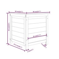 Boîte à coussins d'extérieur Anthracite 50x50x56cm Sapin massif