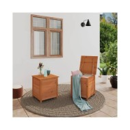 Boîte à coussins d'extérieur Marron 50x50x56 cm Sapin massif