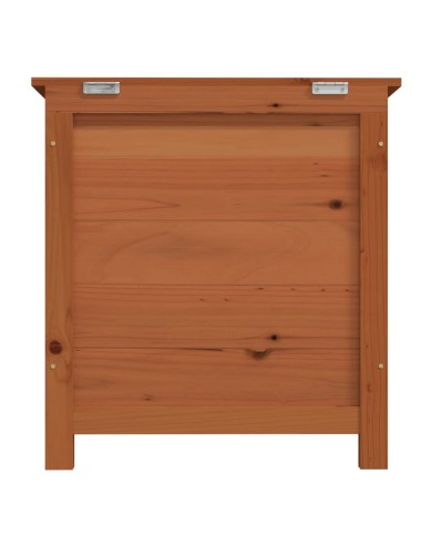 Boîte à coussins d'extérieur Marron 50x50x56 cm Sapin massif