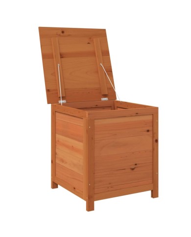 Boîte à coussins d'extérieur Marron 50x50x56 cm Sapin massif
