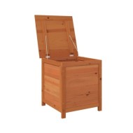 Boîte à coussins d'extérieur Marron 50x50x56 cm Sapin massif