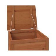 Boîte à coussins d'extérieur Marron 50x50x56 cm Sapin massif