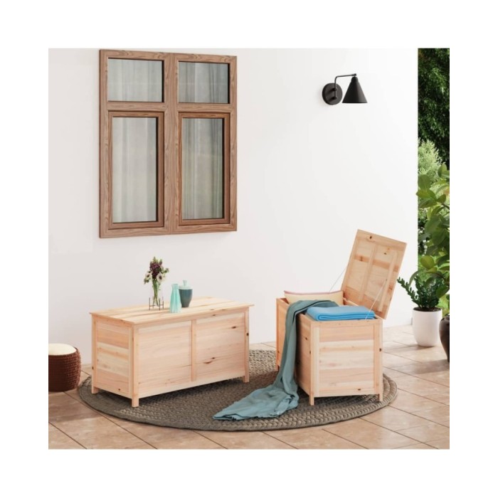 Boîte à coussins d'extérieur 100x50x56 cm Bois de sapin massif