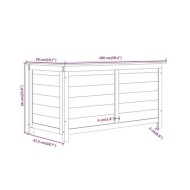 Boîte à coussins d'extérieur 100x50x56 cm Bois de sapin massif