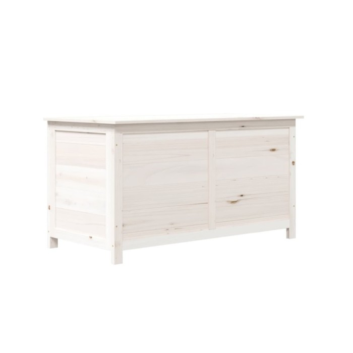 Boîte à coussins d'extérieur Blanc 100x50x56 cm Sapin massif