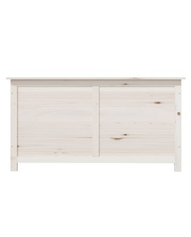Boîte à coussins d'extérieur Blanc 100x50x56 cm Sapin massif