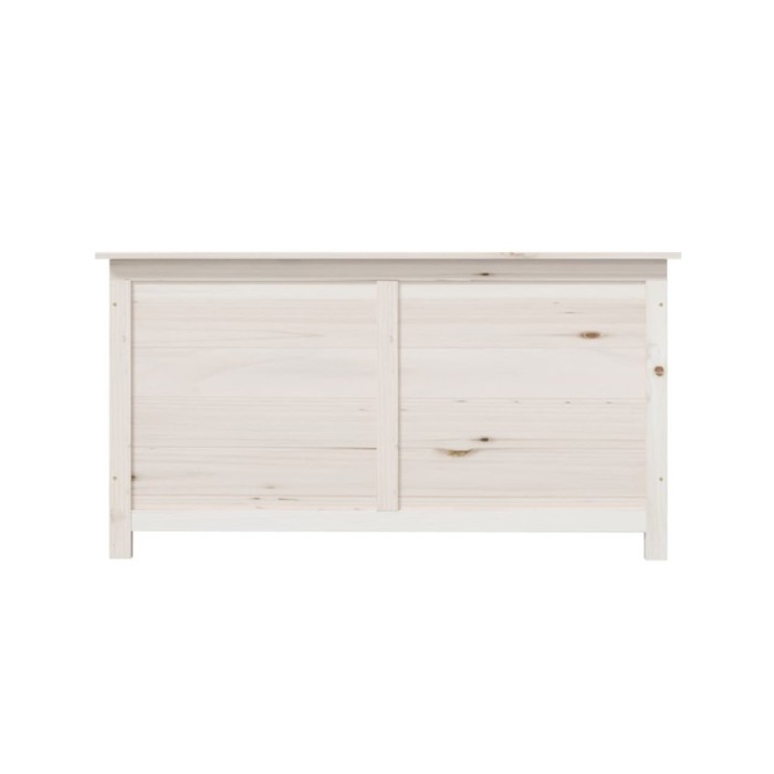 Boîte à coussins d'extérieur Blanc 100x50x56 cm Sapin massif