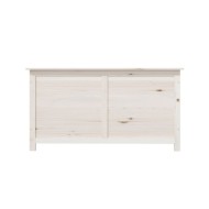 Boîte à coussins d'extérieur Blanc 100x50x56 cm Sapin massif