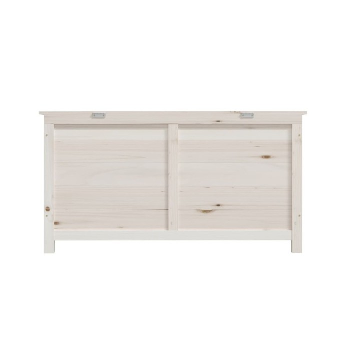 Boîte à coussins d'extérieur Blanc 100x50x56 cm Sapin massif