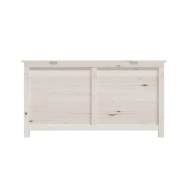 Boîte à coussins d'extérieur Blanc 100x50x56 cm Sapin massif