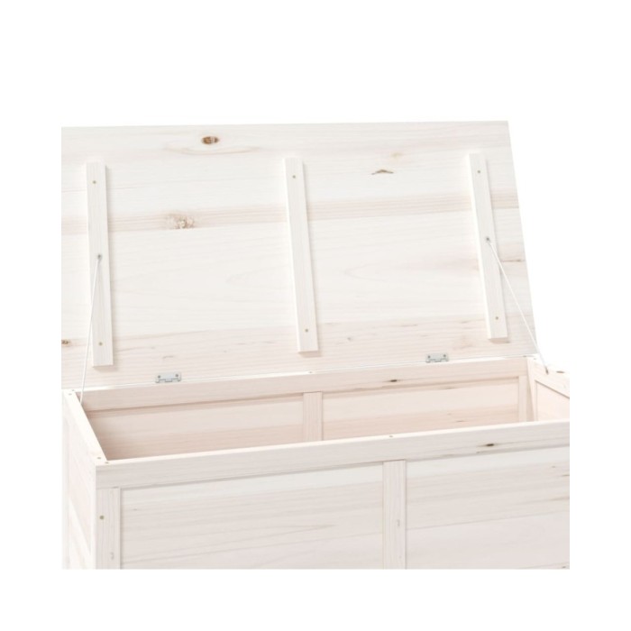 Boîte à coussins d'extérieur Blanc 100x50x56 cm Sapin massif