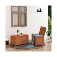 Boîte à coussins d'extérieur Marron 100x50x56 cm Sapin massif