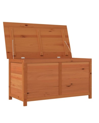 Boîte à coussins d'extérieur Marron 100x50x56 cm Sapin massif