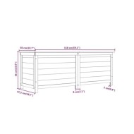 Boîte à coussins d'extérieur 150x50x56 cm Bois de sapin massif