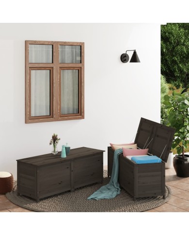 Boîte à coussins extérieur Anthracite 150x50x56 cm Sapin massif