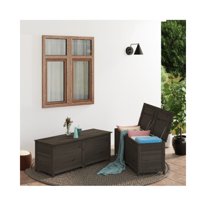 Boîte à coussins extérieur Anthracite 150x50x56 cm Sapin massif