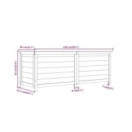 Boîte à coussins extérieur Anthracite 150x50x56 cm Sapin massif