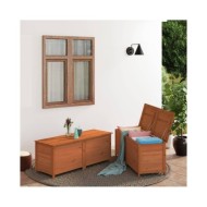 Boîte à coussins d'extérieur Marron 150x50x56 cm Sapin massif