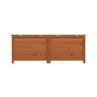 Boîte à coussins d'extérieur Marron 150x50x56 cm Sapin massif