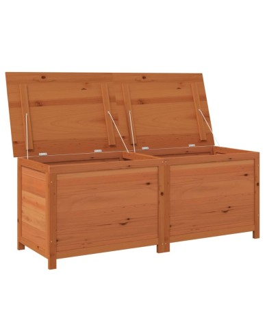 Boîte à coussins d'extérieur Marron 150x50x56 cm Sapin massif