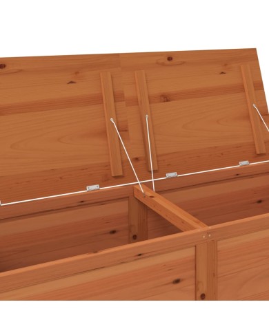 Boîte à coussins d'extérieur Marron 150x50x56 cm Sapin massif