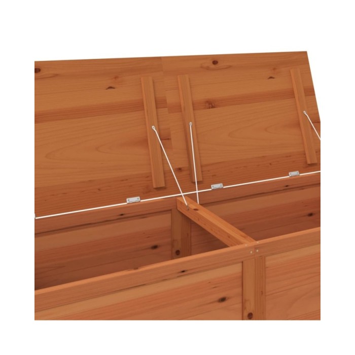 Boîte à coussins d'extérieur Marron 150x50x56 cm Sapin massif