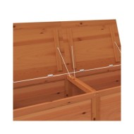 Boîte à coussins d'extérieur Marron 150x50x56 cm Sapin massif