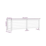 Boîte à coussins d'extérieur 200x50x56 cm Bois de sapin massif