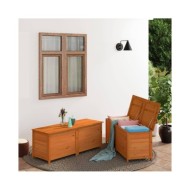 Boîte à coussins d'extérieur Marron 200x50x56 cm Sapin massif