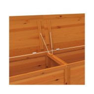 Boîte à coussins d'extérieur Marron 200x50x56 cm Sapin massif