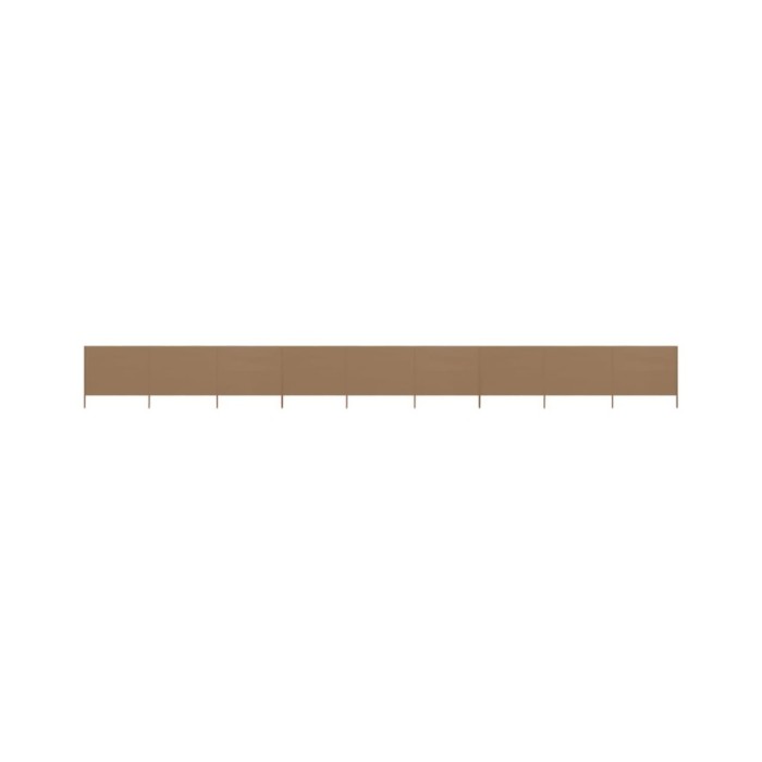 Paravent 9 panneaux Tissu 1200 x 120 cm Taupe