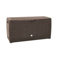 Boîte de stockage de jardin Marron 119x48x60 cm Polypropylène