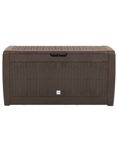 Boîte de stockage de jardin Marron 119x48x60 cm Polypropylène