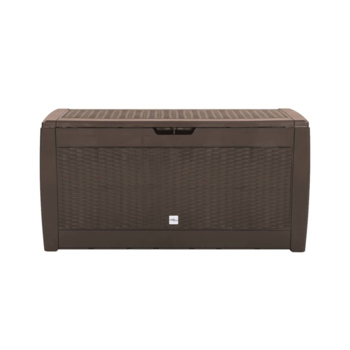 Boîte de stockage de jardin Marron 119x48x60 cm Polypropylène