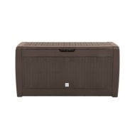 Boîte de stockage de jardin Marron 119x48x60 cm Polypropylène