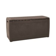Boîte de stockage de jardin Marron 119x48x60 cm Polypropylène