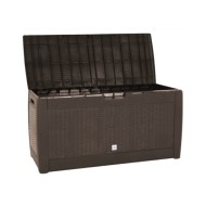 Boîte de stockage de jardin Marron 119x48x60 cm Polypropylène