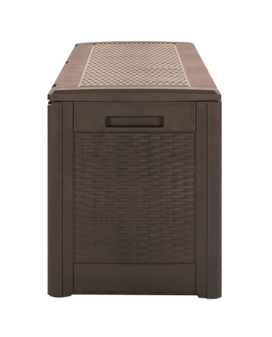Boîte de stockage de jardin Marron 119x48x60 cm Polypropylène