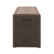 Boîte de stockage de jardin Marron 119x48x60 cm Polypropylène